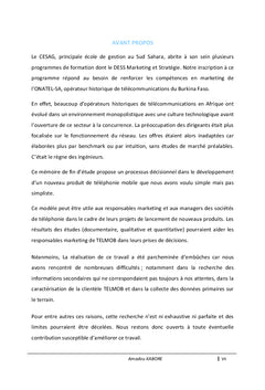 Analyse de la politique de produit des operateurs mobiles