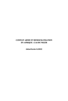Conflit armé et démocratisation en Afrique: cas du Niger