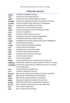 Conflit armé et démocratisation en Afrique: cas du Niger