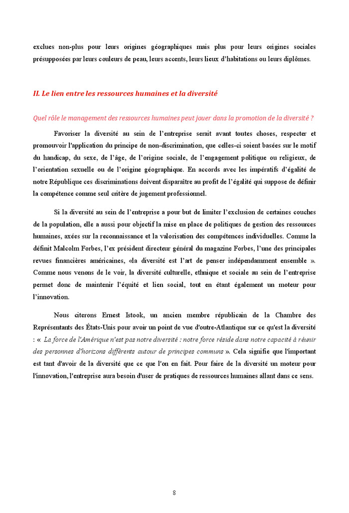 Évolution des pratiques de gestion de la diversité en entreprise