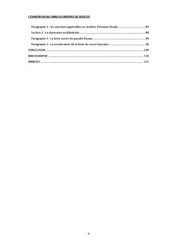 L'évasion fiscale dans les groupes de sociétés