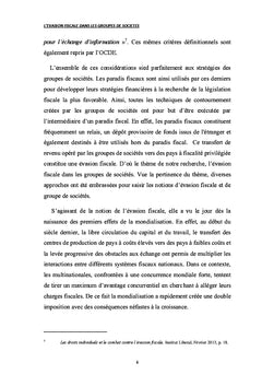 L'évasion fiscale dans les groupes de sociétés