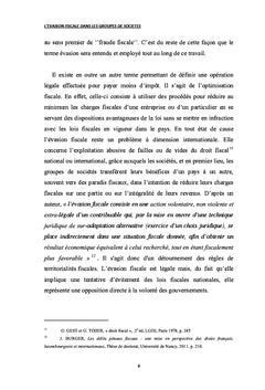 L'évasion fiscale dans les groupes de sociétés