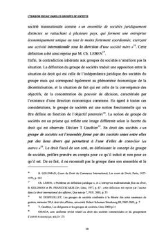 L'évasion fiscale dans les groupes de sociétés