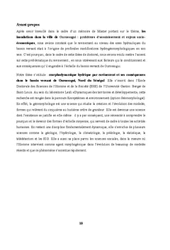 Geomorphologie et processus hydriques dans le Senegal septentrional