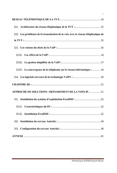 Etude de la voix sur IP: application A l'interconnexion des bureaux