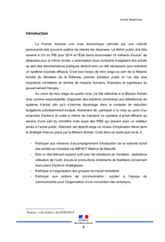 Amelioration de la performance achat dans une institution publique