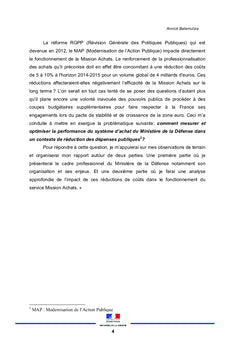 Amelioration de la performance achat dans une institution publique