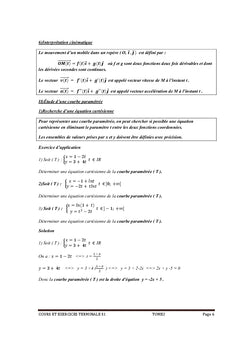 Cours et exercices TS1 Tome 2 Géométrie