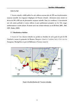 Adaptation de l'Acacia retinodes aux hautes temperatures