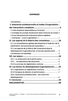 L'influence de l'organisation sur l'autonomie professionnelle
