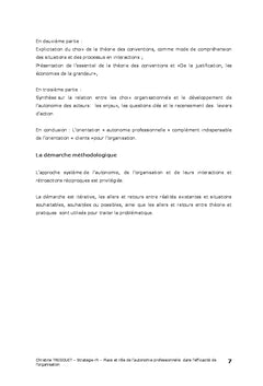 L'influence de l'organisation sur l'autonomie professionnelle