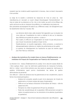 L'influence de l'organisation sur l'autonomie professionnelle