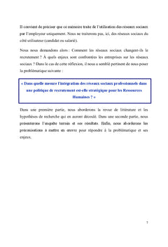 L'intégration des réseaux sociaux dans une politique de recrutement