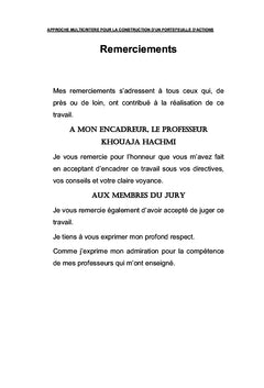 Approche multicritère pour la construction d'un portefeuille d'action