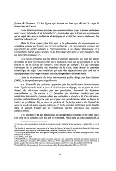 L'arme nucleaire dans la jurisprudence internationale