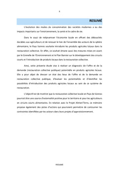 L'approvisionnement de la restauration collective en circuits courts