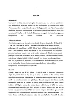 Les tumeurs oculaires
