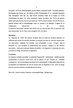 Les tumeurs oculaires