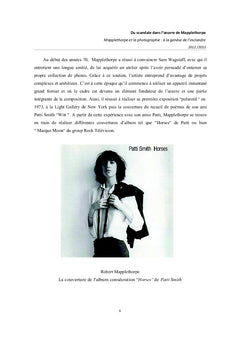 Du scandale dans l'oeuvre de Mapplethorpe