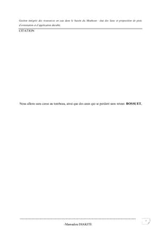 La Gestion Integree des Ressources en eau dans le Bassin du Mouhoun