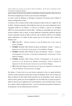 La Gestion Integree des Ressources en eau dans le Bassin du Mouhoun