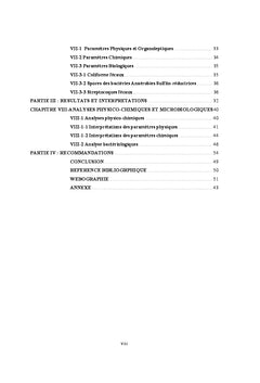 Evaluation de la qualite d'une eau de source