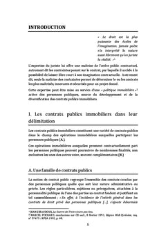 Le choix d'un contrat public immobilier