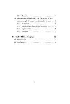 Elaboration d'un entrepôt de données dédié au domaine de la santé