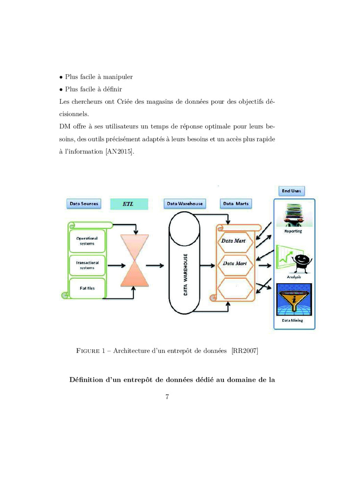 Elaboration d'un entrepôt de données dédié au domaine de la santé