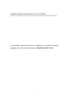 Patrimoine et Tourisme Synergies et conflits à Split et Dubrovnik