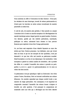 Patrimoine et Tourisme Synergies et conflits à Split et Dubrovnik