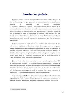 L'influence de la communication en ligne sur la notoriété des PME