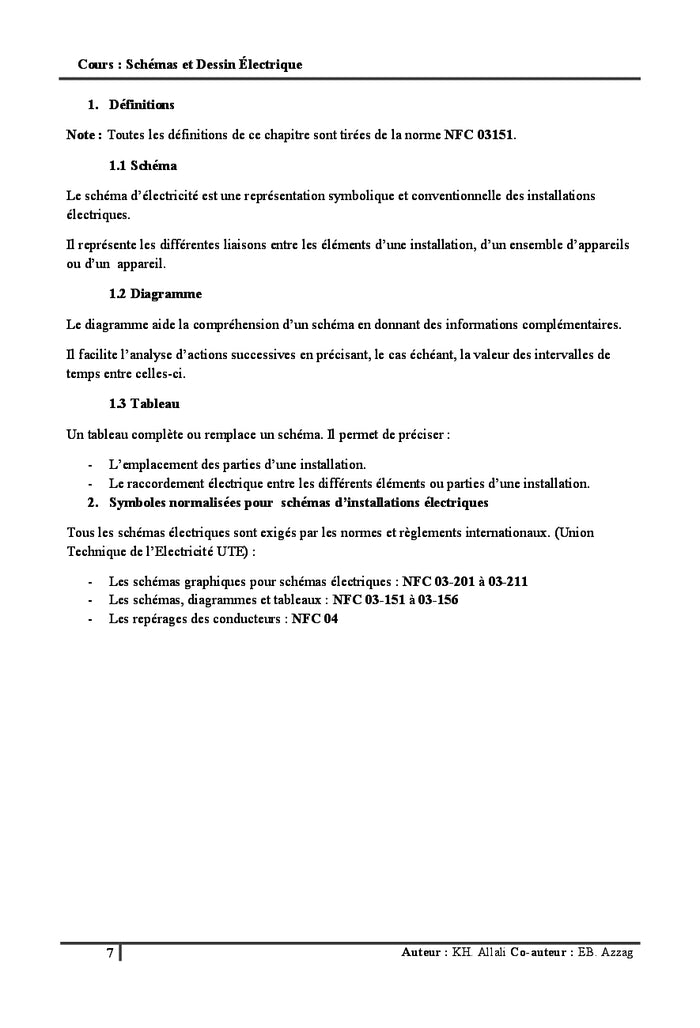 Schémas et dessin électrique