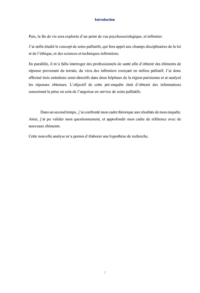 L'angoisse des patients en fin de vie en soins palliatifs