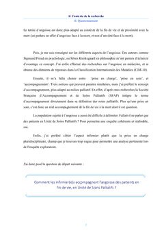 L'angoisse des patients en fin de vie en soins palliatifs