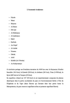 L'économie irakienne