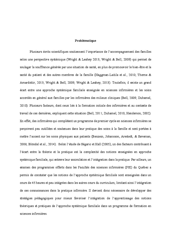 L'apprentissage de l'approche systémique familiale