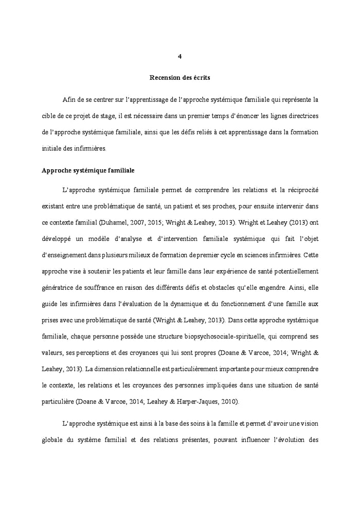 L'apprentissage de l'approche systémique familiale