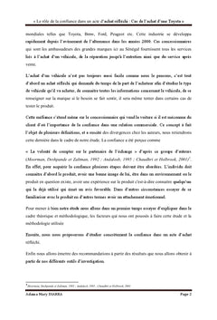 Le rôle de la confiance dans un acte d'achat réfléchi