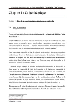 Le rôle de la confiance dans un acte d'achat réfléchi