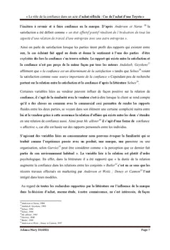 Le rôle de la confiance dans un acte d'achat réfléchi