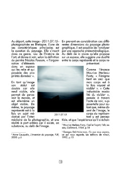 Pour un paysage photographique