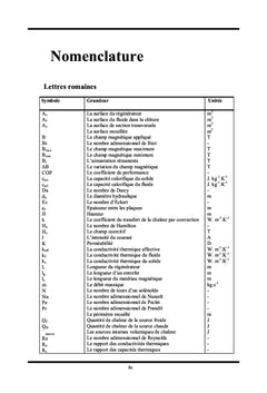 Etude et dimensionnement d'un système de réfrigération magnétique