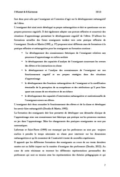 Les croyances et pratiques chez les enseignants