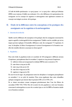 Les croyances et pratiques chez les enseignants