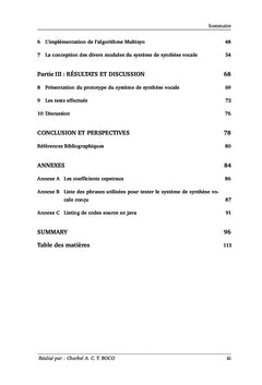 Réalisation d'un système de synthèse vocale de la langue Fon