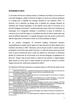 Le Protocole de Nagoya et son champ d'application