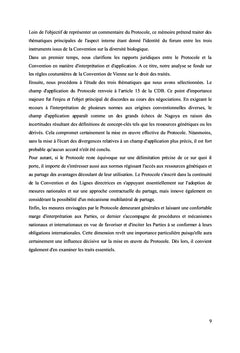 Le Protocole de Nagoya et son champ d'application