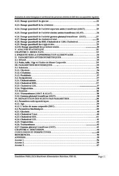 Statut nutritionnel et biologique des Glaucomateux A angle ouvert